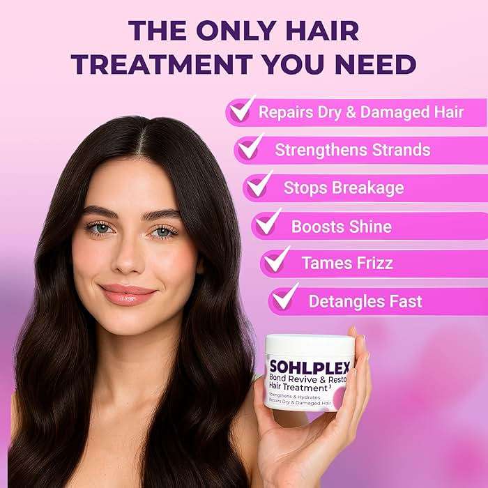sohl-I.D. Hair Mask for Dry & Damaged Hair – Deep Conditioning Repair Treatment to Restore Smoothness & Shine – Moisturizing Hair Mask with Vitamins B3, B5, B7, C & E – Vegan & Cruelty-Free 6.76 fl oz | for Frizzy & Damaged Strands - Image 2