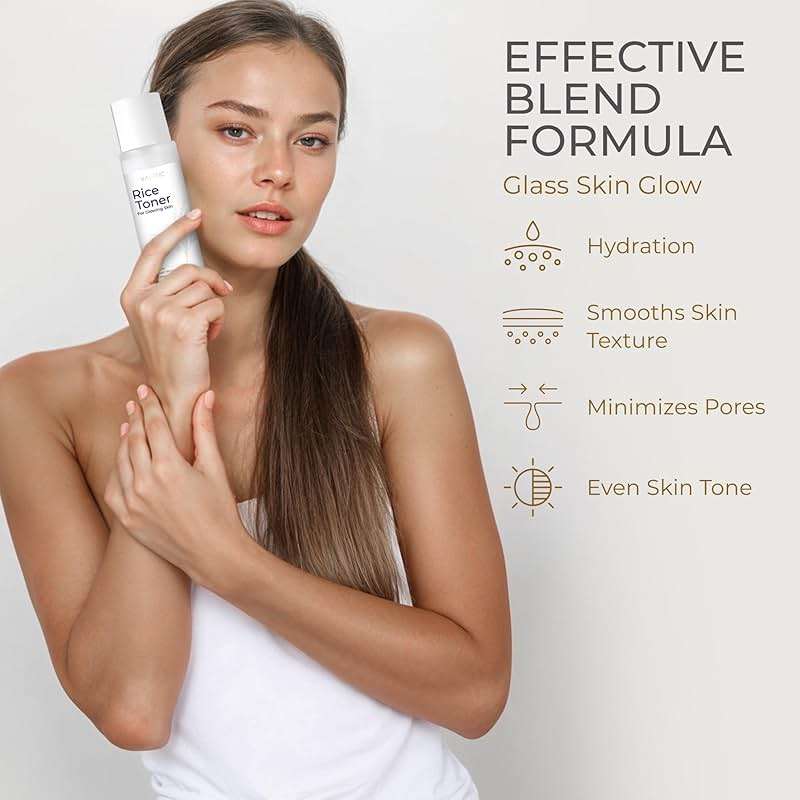 VALITIC Rice Toner - 75 Rice Extract Milky Toner for Face with Niacinamide, Heartleaf, Witch Hazel and Chamomile Essence - Facial Glass Skin Hydrating Skin Care - 200 ml, 6.76 fl oz - Image 3