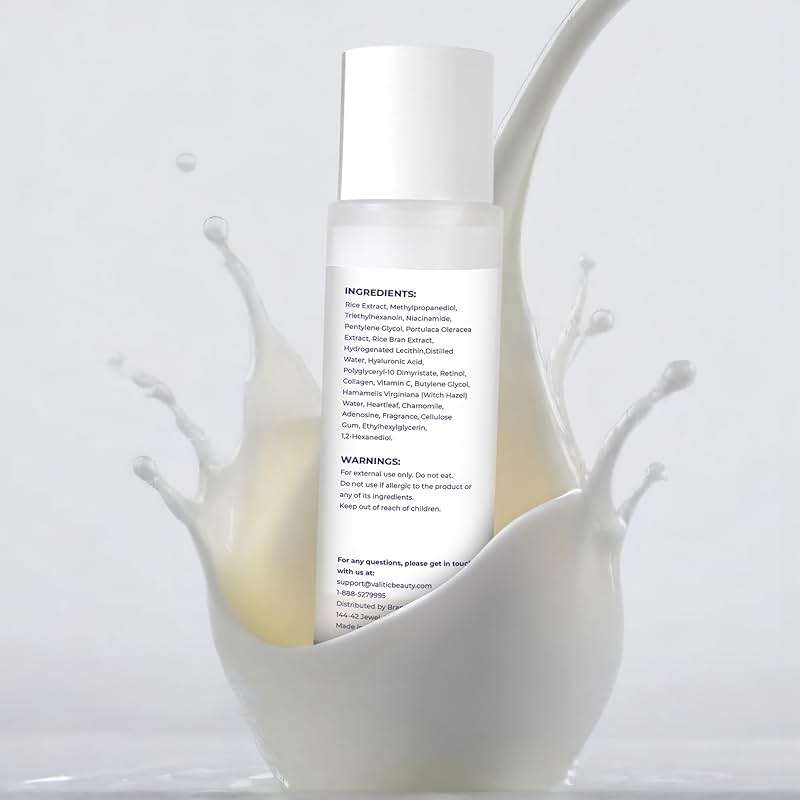 VALITIC Rice Toner - 75 Rice Extract Milky Toner for Face with Niacinamide, Heartleaf, Witch Hazel and Chamomile Essence - Facial Glass Skin Hydrating Skin Care - 200 ml, 6.76 fl oz - Image 7