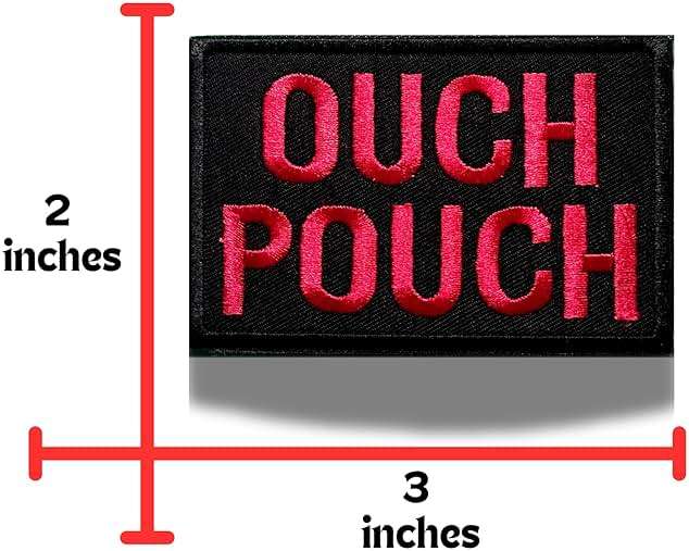 Ouch Pouch Embroidered Patch, Tactical Medical Morale Applique with Iron On Sew On, Red & Black Emblem for Backpacks, First Aid Kits, Vests, and Jackets - Image 2