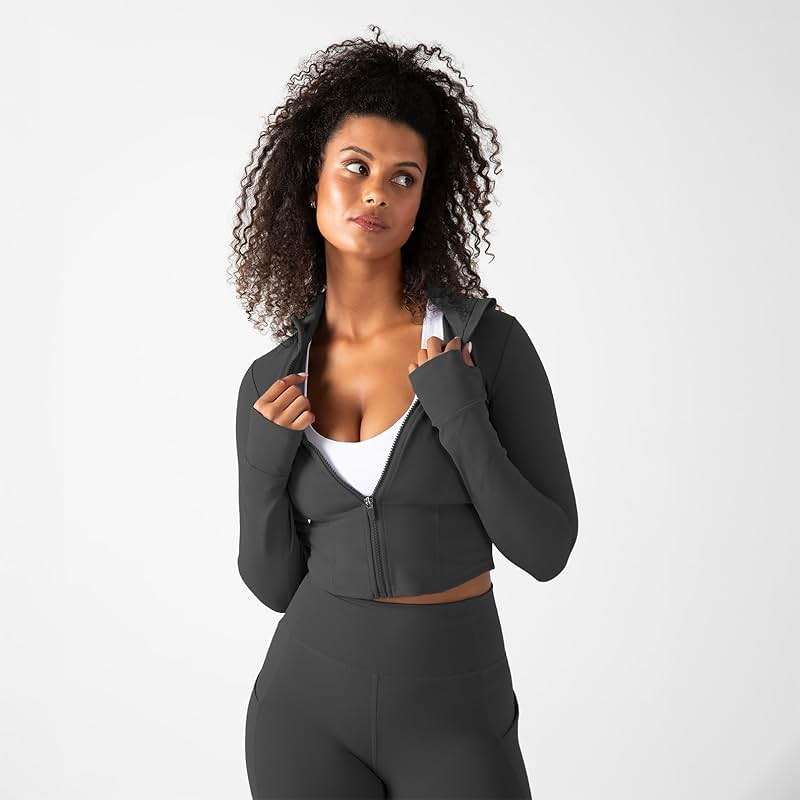 YITTY Active Women's Ultraluxe Full Zip Jacket, Athleisure, 4-Way-Stretch, Thumbholes - Image 6