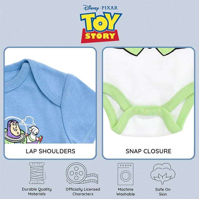Disney Baby 3-Pack Bodysuits Newborn to Infant - Image 7