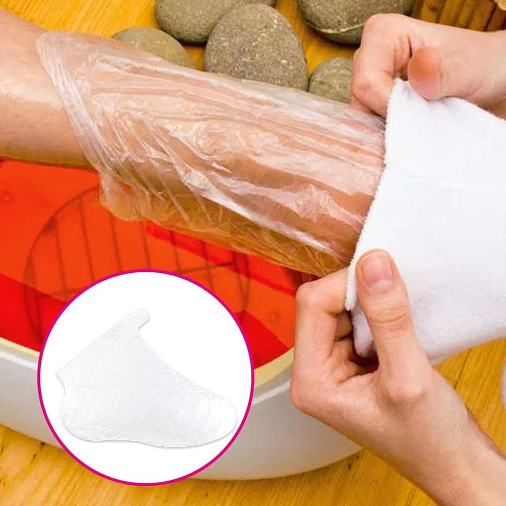 200Pcs Paraffin Wax Liners for Feet and Hand Disposable Paraffin Wax Bath Liners Plastic Hand and Foot Bags Larger and Thicker Paraffin Baths Gloves for Hand, Foot Covers - Image 6
