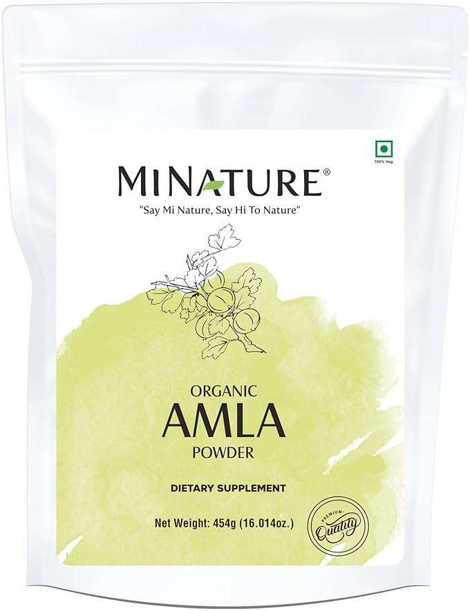 Mi Nature Amla Powder by mi nature| Amalaki or Indian Gooseberry |Vitamin C |454g (16 oz) | Non-GMO |Pure & natural | Raw, Vegan, Gluten-free | Made in India Preservatives free - Image 1