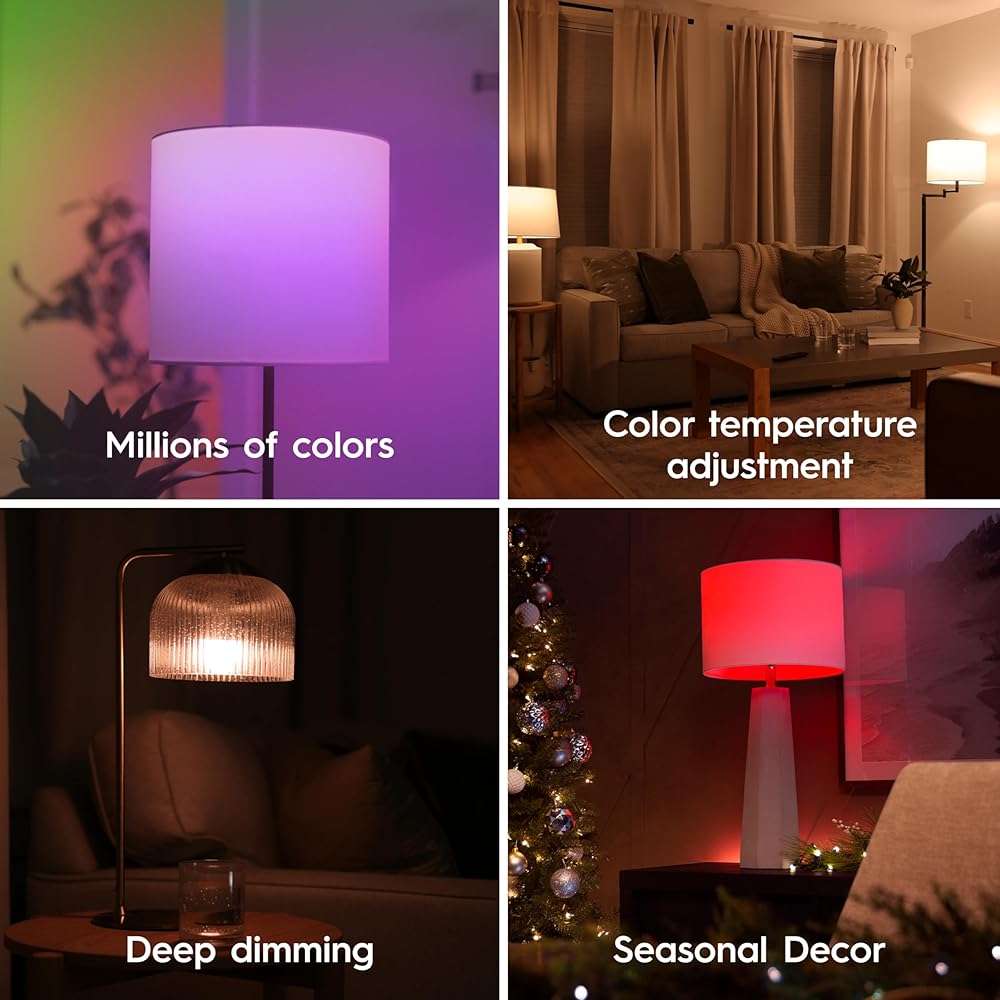 Cync GE A19 LED Smart Light Bulbs, Room Decor Aesthetic Bluetooth and WiFi Color Changing Lights, LED Indoor Light Bulb, Compatible with Alexa and Google (2 Pack) - Image 5