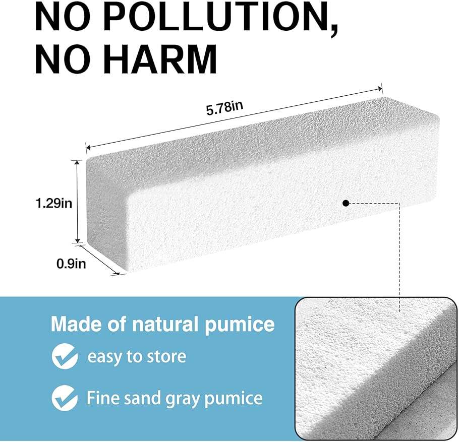 6 Pack Pumice Stone for Cleaning,Scouring Stick,Pumistone for Toilet, Pool, Bathroom, Sink (White D) - Image 2