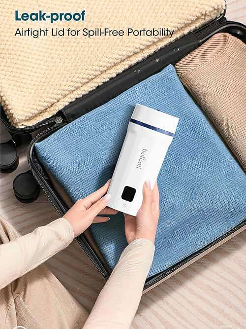 balbali 18.6oz Portable Kettle for Travel 100-250V Dual Voltage for International/Global/Europe - 6 Preset Travel Electric Kettle Hot Water Boiler/Heater/Warmer/Tea Maker - White - Image 7