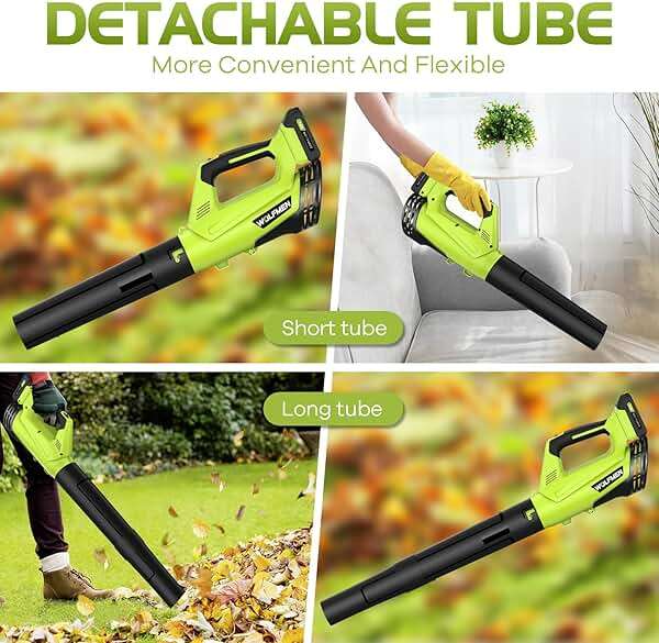 Leaf Blower, Electric Cordless Leaf Blower with 2 Batteries and Charger, 2 Speed Mode, Lightweight Leaf Blowers for Blowing Leaves, Lawn Care, Patio Cleaning and Dust - Image 6