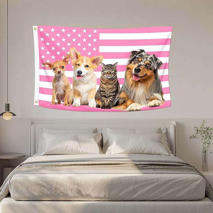 Custom Pink American Flag 3x5 Ft Design Your Own Image Tapestry Poster Flag for Clubs Concerts Bars Dorms Bedrooms Living Rooms Unique Personalized Decoration - Image 6