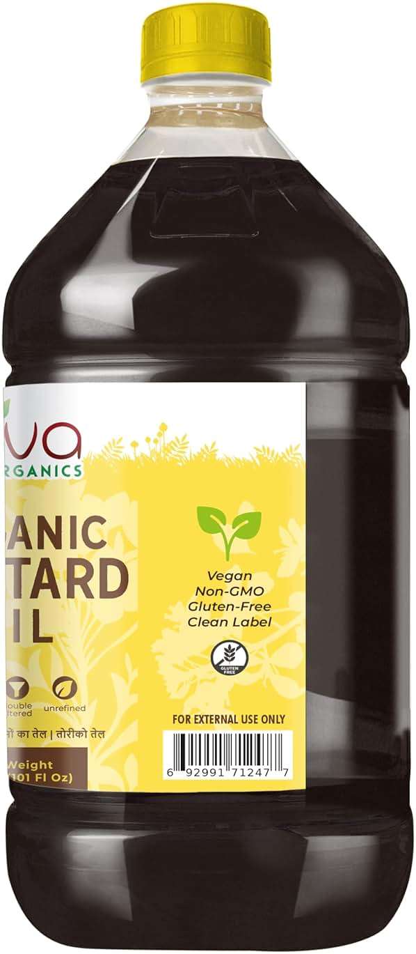 Jiva Organics Organic Mustard Oil 3 Liter Bottle (101 Fl Oz) - Non-GMO, Premium, Cold Pressed - Image 3