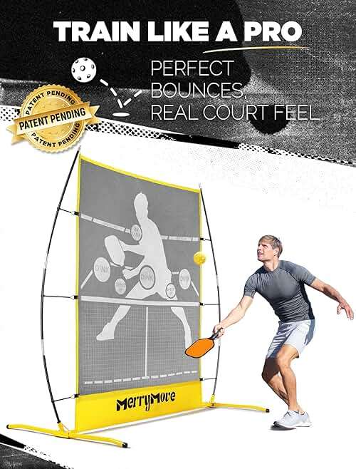 Pickleball Practice Rebounder Net: Pickleball Rebounder or 6FT Mini Pickle Ball Net Portable for Outdoor Driveway Backyard and Indoor Garage - 2in1 Trainer for Dink Volley Training - Image 3