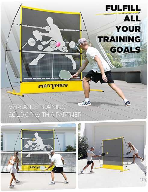 Pickleball Practice Rebounder Net: Pickleball Rebounder or 6FT Mini Pickle Ball Net Portable for Outdoor Driveway Backyard and Indoor Garage - 2in1 Trainer for Dink Volley Training - Image 6
