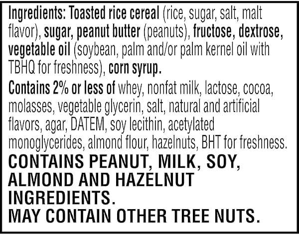 Rice Krispies Treats Crispy Rice Squares, Kids Snacks, Snack Bars, Chocolatey Peanut Butter, 5.4oz Box (7 Bars) - Image 11