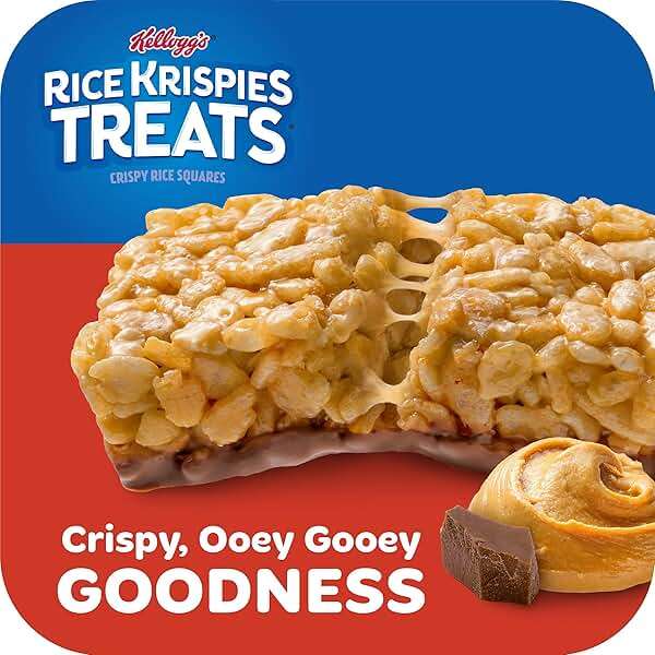 Rice Krispies Treats Crispy Rice Squares, Kids Snacks, Snack Bars, Chocolatey Peanut Butter, 5.4oz Box (7 Bars) - Image 5