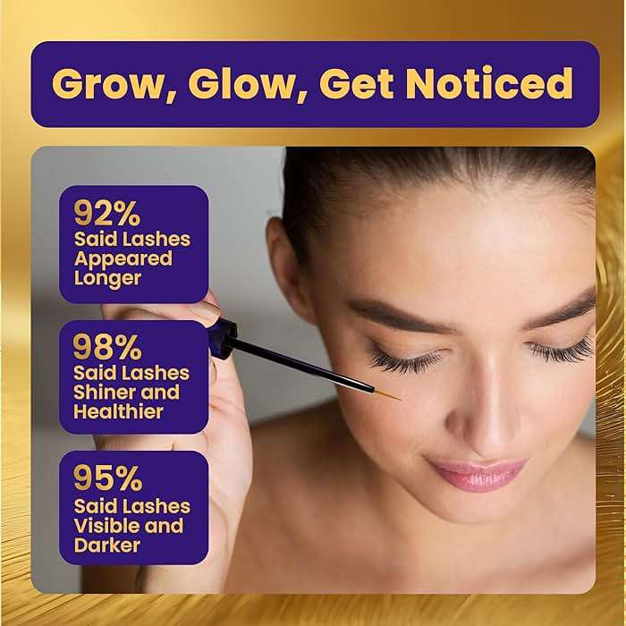 Prostaglandin-Free Eyelash Growth Serum for Thicker Longer Fuller Lashes, Lash Enhancing Serum, Lash Boost, Eyelash Lift, Vegan & Cruelty-Free for Sensitive Eyes, 3ml, 90-Day Supply - Image 5