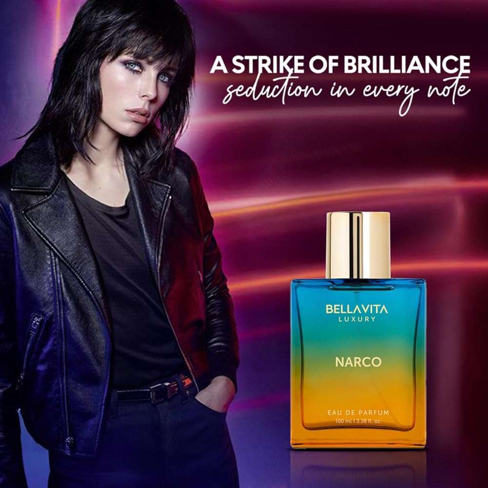 Bellavita Luxury Narco Eau de Parfum | 100 ml (3.4 fl.oz.) | Perfume for Men and Women | Floral, Bergamot, Jasmine, and White Musk Notes | Long Lasting Unisex Fragrance - Image 4