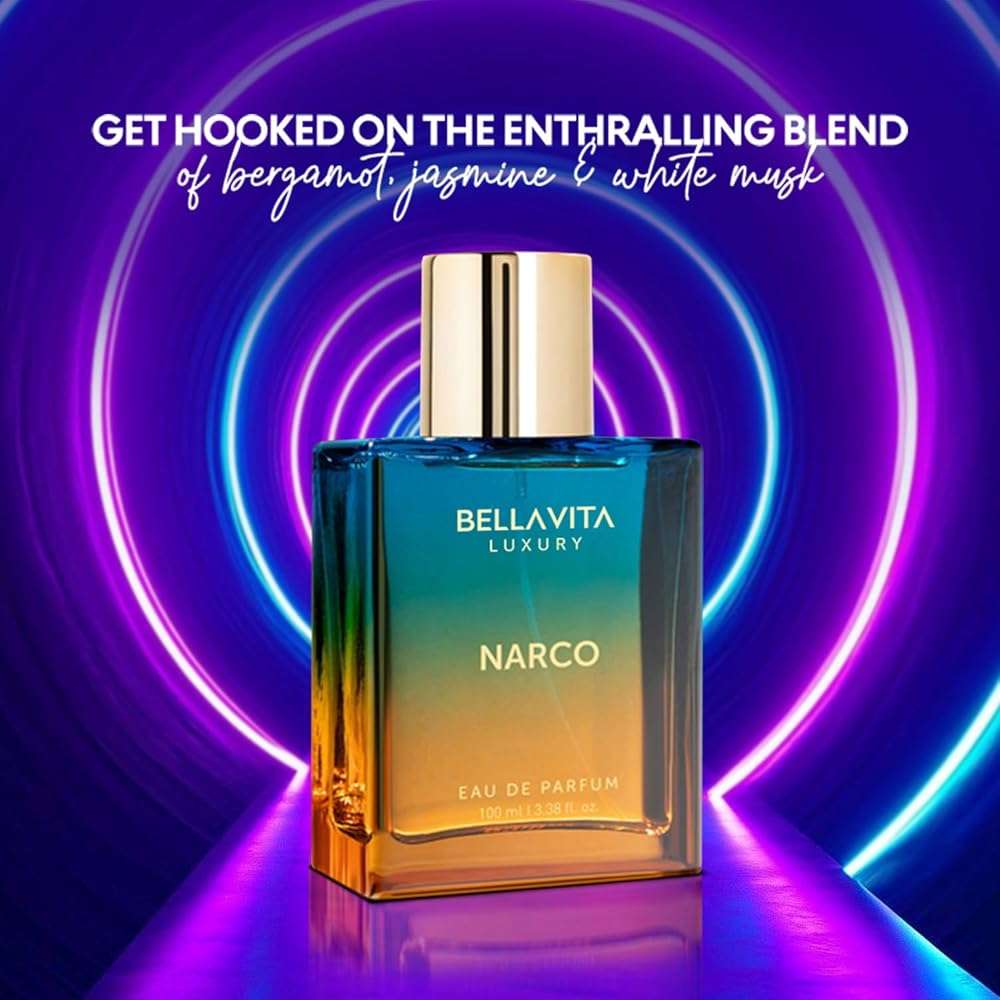Bellavita Luxury Narco Eau de Parfum | 100 ml (3.4 fl.oz.) | Perfume for Men and Women | Floral, Bergamot, Jasmine, and White Musk Notes | Long Lasting Unisex Fragrance - Image 6