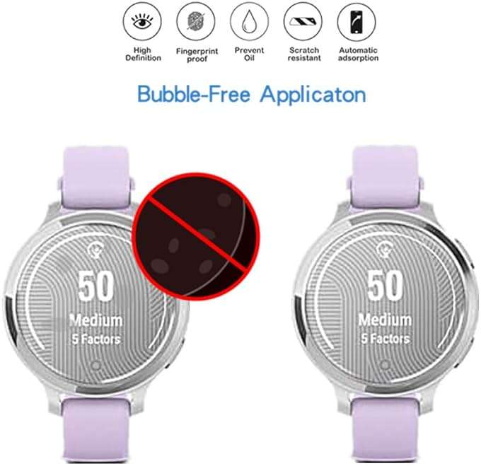 MIHENCE Screen Protector Compatible for Garmin Lily 2 Active Smartwatch, TPU HD Protective Film (6 PCS) - Image 5