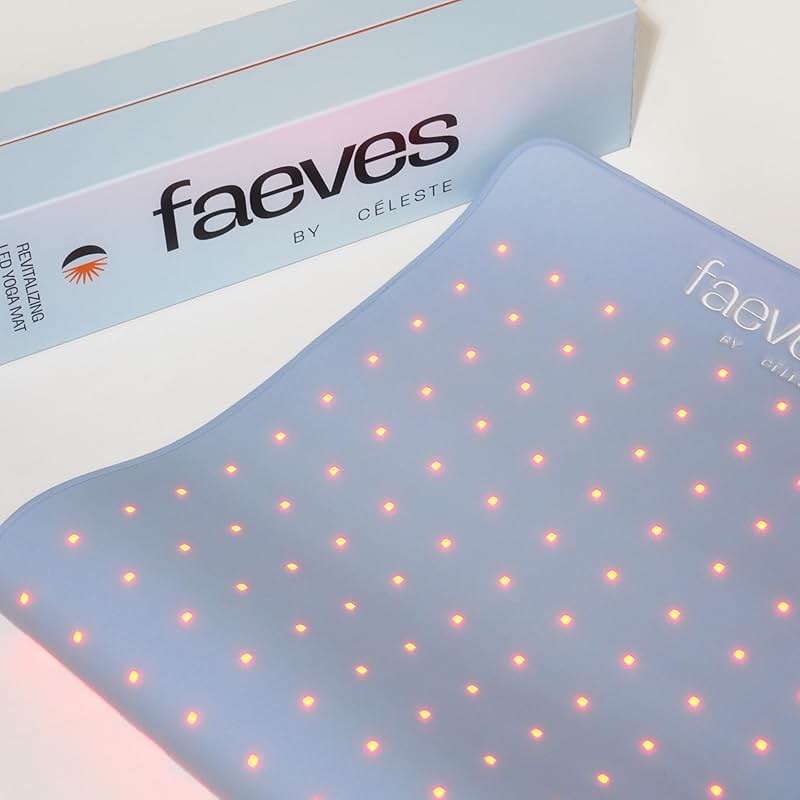 Faeves By Céleste Revitalizing LED Yoga Mat, Built-In LED Lights, Support Muscle Recovery, Improves Skin Texture and Circulation, Red & Blue Light Pad - Image 5