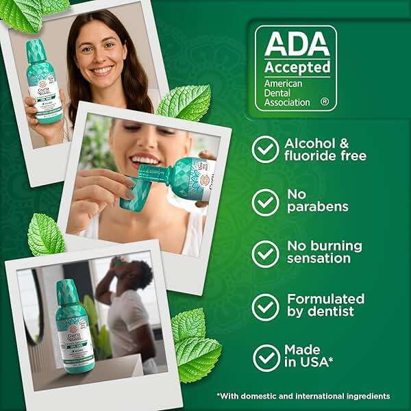 GuruNanda Fresh Breath Mouthwash – 12-Hour Fresh Breath & Helps Fight Bad Breath – ADA Accepted, Alcohol & Fluoride-Free Oral Rinse, Wild Mint - 16 oz, Pack of 2 - Image 7