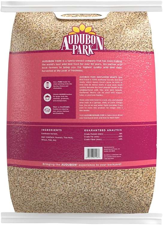 Audubon Park Sunflower Hearts Wild Bird Seed for Outside Feeders, 15-lb. Bag - Image 3