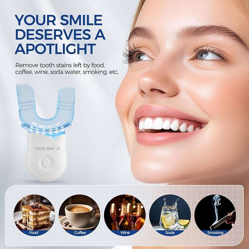 Teeth Whitening Kit for Sensitive Teeth,with 4 x 35% CP Pen & 1 Remineralization Pen,LED Accelerator Light Non,Tooth Whitener Professional Oral Care Gently Yet Effectively Removes Stains - Image 4