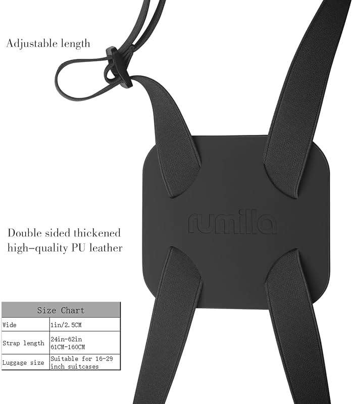 Luggage Straps Bag Bungees for Add a Bag Easy to Travel Suitcase Elastic Strap Belt (Black Luggage strap-1PCS) - Image 6