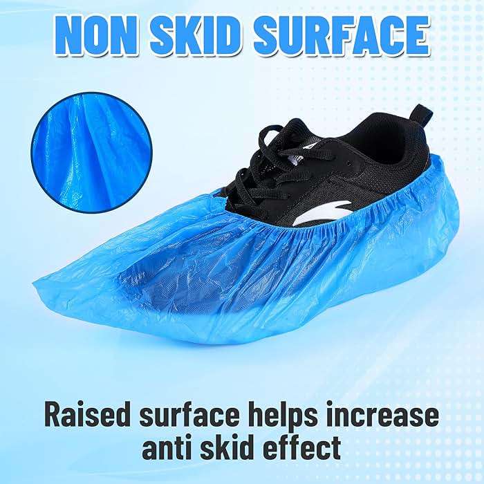 UML Brand Shoe Covers Disposable - 100 Pack - Booties for Shoes Covers - Indoor Waterproof Shoe Booties Disposable Non Slip - Fits Up To Size 11 US Men and 13 US Women - Image 5