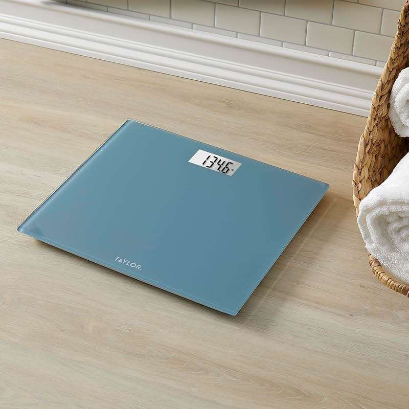 Taylor Digital Extra-Wide Extra High 500lb Capacity Bathroom Scale for Body Weight, Ultra Wide Platform, Digital Weighing Machine for People, Easy-to-Read, Slate Blue - Image 4