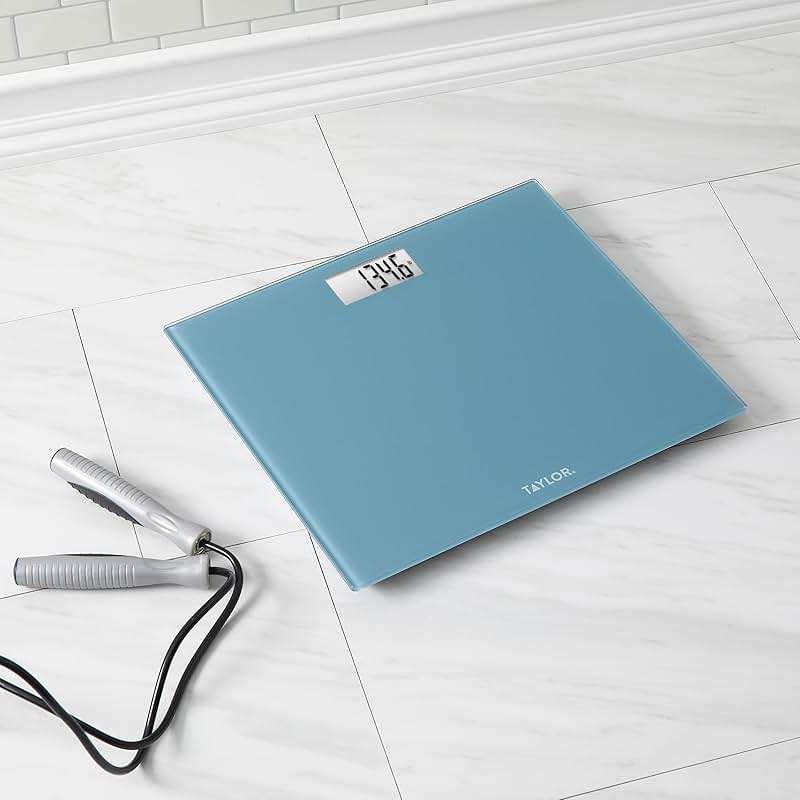 Taylor Digital Extra-Wide Extra High 500lb Capacity Bathroom Scale for Body Weight, Ultra Wide Platform, Digital Weighing Machine for People, Easy-to-Read, Slate Blue - Image 7