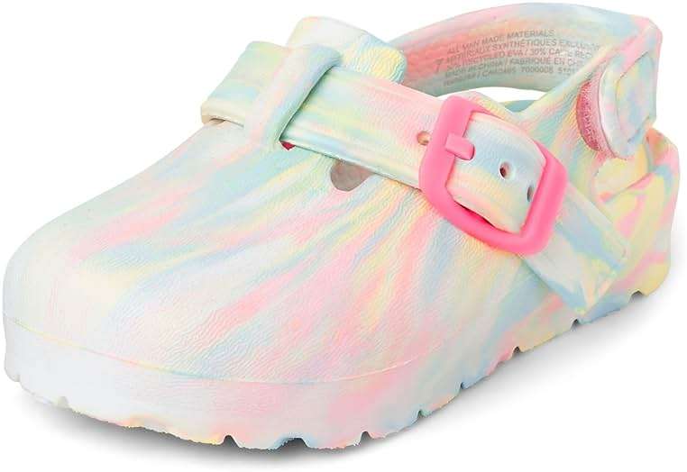 The Children's Place Baby Girl and Toddler Closed Toe Clogs with Backstrap Sandal, Multcolor - Image 1