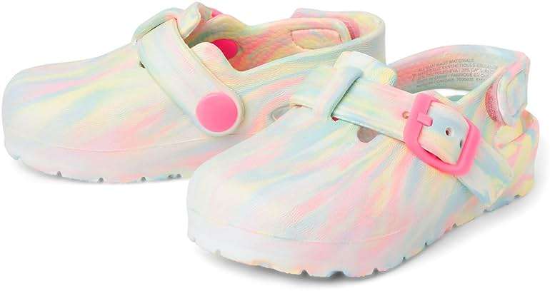 The Children's Place Baby Girl and Toddler Closed Toe Clogs with Backstrap Sandal, Multcolor - Image 2