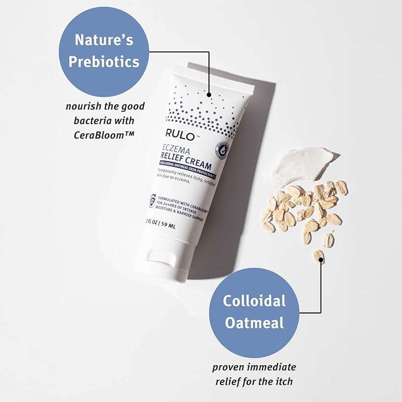 RULO Eczema Cream with Colloidal Oatmeal - Clinical-Strength Itch Relief and Dermatitis Treatment for Adults, Baby and Kids - Eczema Therapy and Skin Barrier Repair (Steroid-Free) - 2 Fl Oz - Image 2