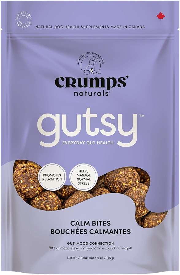 Crumps' Naturals Gutsy-Calm Bites 4.6oz/130g, Dog Treats, Supplements - Image 1