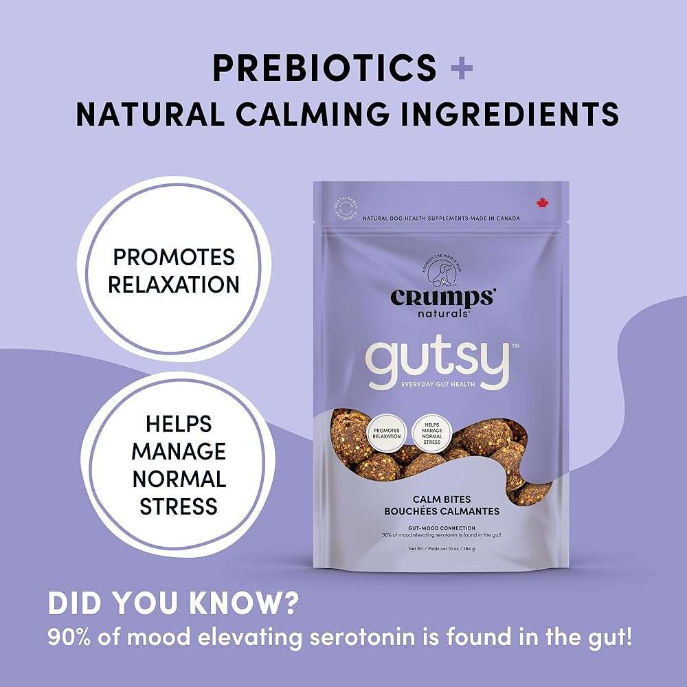 Crumps' Naturals Gutsy-Calm Bites 4.6oz/130g, Dog Treats, Supplements - Image 4