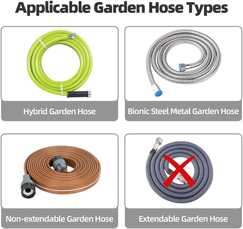 Garden Water Hose Reel Cart, Holds 65-100 Ft of 5/8 Inch, Wall Mounted Garden Hose Cart, Portable Hose Holder for Convenient Hose Storage and Watering - Image 4