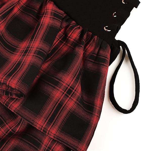 TSMNZMU Women's Goth Mini Skirts - Punk Grunge High Waist Emo Alt Mall Gothic Harajuku Lolita Skirts - Image 4