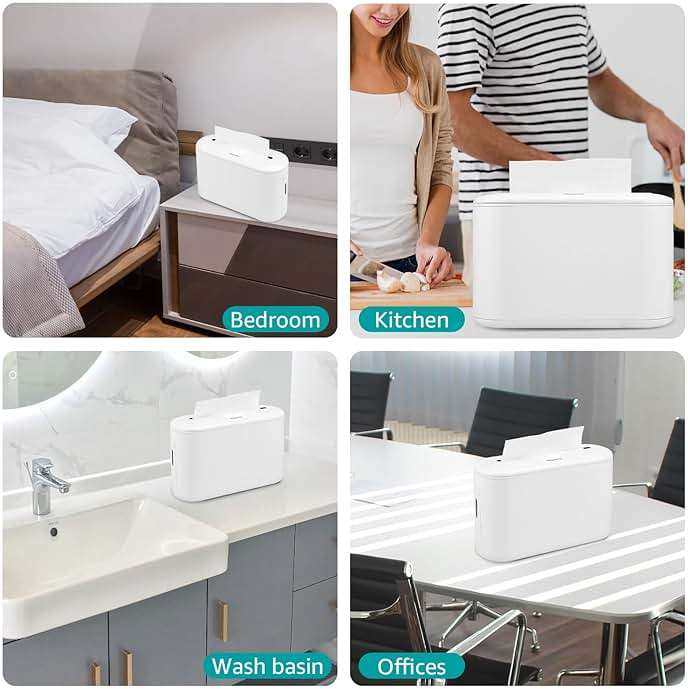 Multifold Paper Towel Dispenser Countertop, Commercial Hand Towel Dispenser for Bathroom Kitchen Home, Trifold/C Fold/Z Fold Napkin Dispenser, Abs Plastic - Non-Slip, White - Image 7
