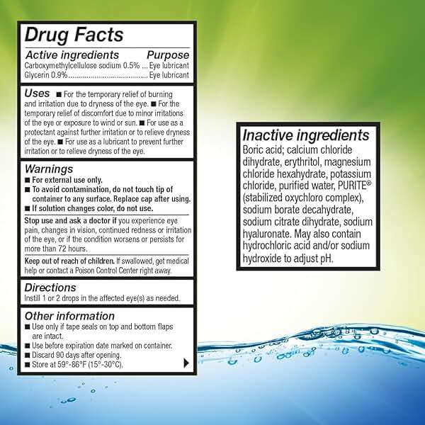 Refresh Optive Mega-3 Lubricant Eye Drops, Preservative-Free, 30-0.01 Fl Oz Single-Use Containers + Relieva Lubricant Eye Drops, 0.33 Fl Oz, Packaging May Vary - Image 9