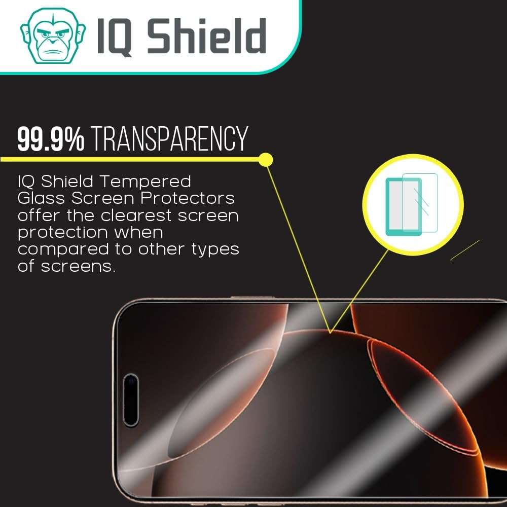 IQShield 3 Pack Tempered Glass Screen Protector for iPhone 17e (2026) / iPhone 16e / iPhone 14/13 / 13 Pro, 9H Hardness, Scratch Resistant, Easy Install Protective Film - Image 5