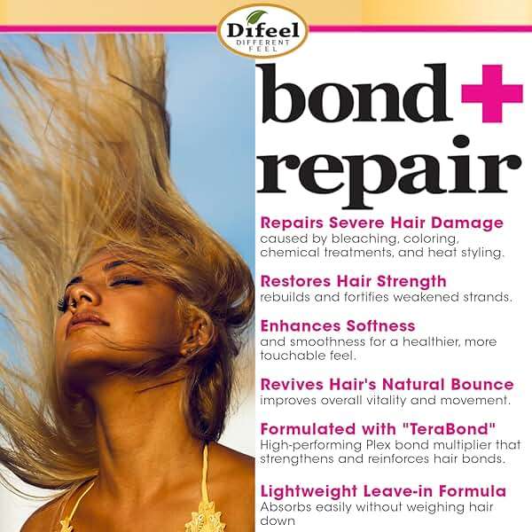 Difeel Bond & Repair Leave in Hair Treatment for Severely Damaged Hair 2.5 oz. - Deep Bond Hair Treatment, Bond Rebuilder for Hair Repair - Image 5