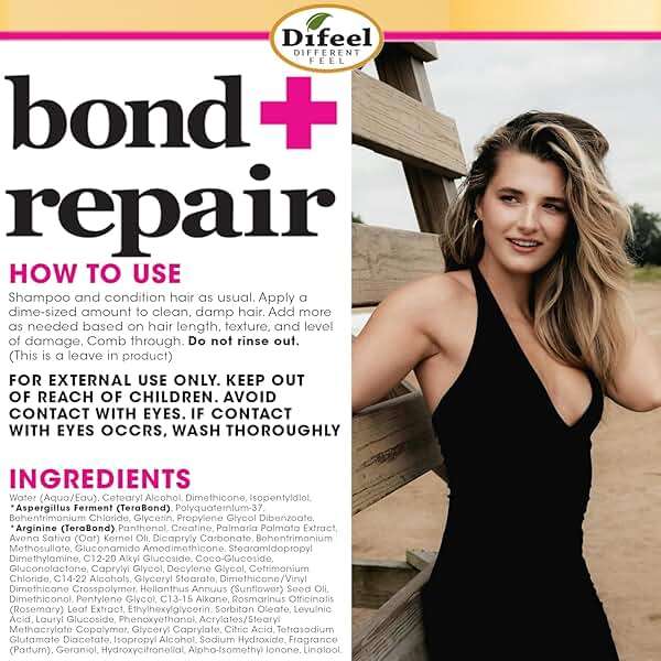 Difeel Bond & Repair Leave in Hair Treatment for Severely Damaged Hair 2.5 oz. - Deep Bond Hair Treatment, Bond Rebuilder for Hair Repair - Image 6