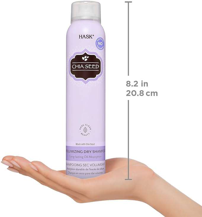 HASK Chia Seed Volumizing Dry Shampoo Duo (4.3oz-Qty 2) & Argan Oil Repairing Deep Conditioner Packette, Aluminum-Free, Sulfate-Free, Paraben-Free, Color Safe, for All Hair Types - Image 7