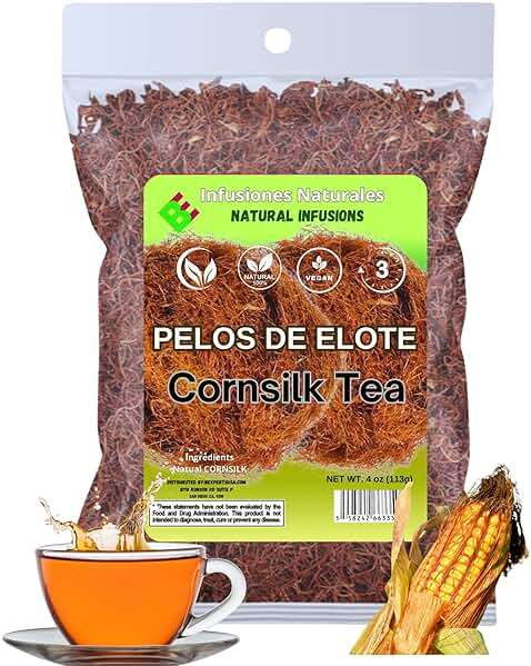 Barbas de Elote Herbal Tea (Cornsilk Tea) – 4 oz Loose Leaf – 100% All-Natural, Wildcrafted, Non-GMO, Gluten-Free – Authentic Mexican Herbal Tea – Preservative-Free – Imported from Mexico – By BexpertsUSA - Image 1