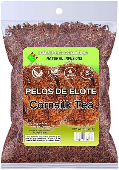 Barbas de Elote Herbal Tea (Cornsilk Tea) – 4 oz Loose Leaf – 100% All-Natural, Wildcrafted, Non-GMO, Gluten-Free – Authentic Mexican Herbal Tea – Preservative-Free – Imported from Mexico – By BexpertsUSA - Image 2