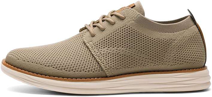 Bruno Marc Men's KnitFlex Breeze Mesh Sneakers Oxfords Lace-Up Lightweight Casual Walking Shoes - Image 2