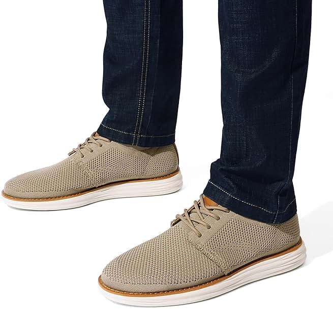 Bruno Marc Men's KnitFlex Breeze Mesh Sneakers Oxfords Lace-Up Lightweight Casual Walking Shoes - Image 5