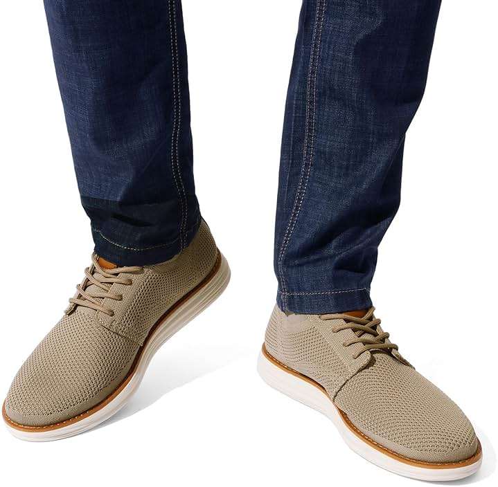 Bruno Marc Men's KnitFlex Breeze Mesh Sneakers Oxfords Lace-Up Lightweight Casual Walking Shoes - Image 6