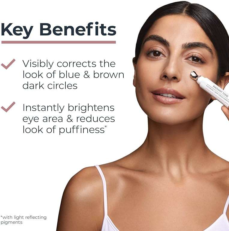 Eucerin Radiant Tone Eye Cream Dark Circle Corrector, Eye Brightening Cream with Thiamidol and Hyaluronic Acid, Helps Reduce the Look of Eye Puffiness, 0.5 Oz Tube - Image 2
