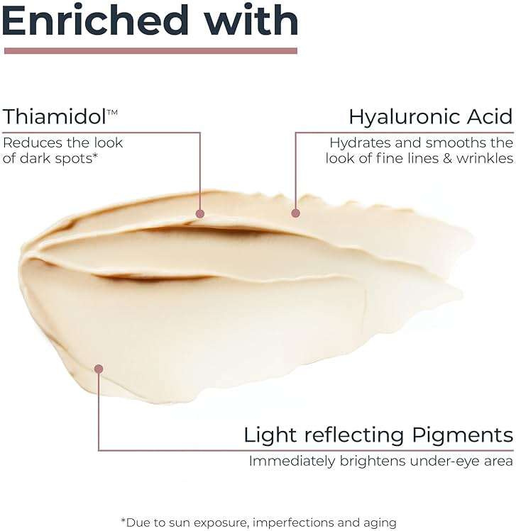 Eucerin Radiant Tone Eye Cream Dark Circle Corrector, Eye Brightening Cream with Thiamidol and Hyaluronic Acid, Helps Reduce the Look of Eye Puffiness, 0.5 Oz Tube - Image 5